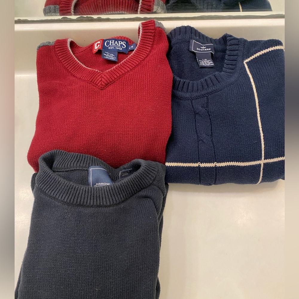 🧥Cozy Vibes 3-Pack! Chaps, Dockers & Arrow Sweaters 🧶